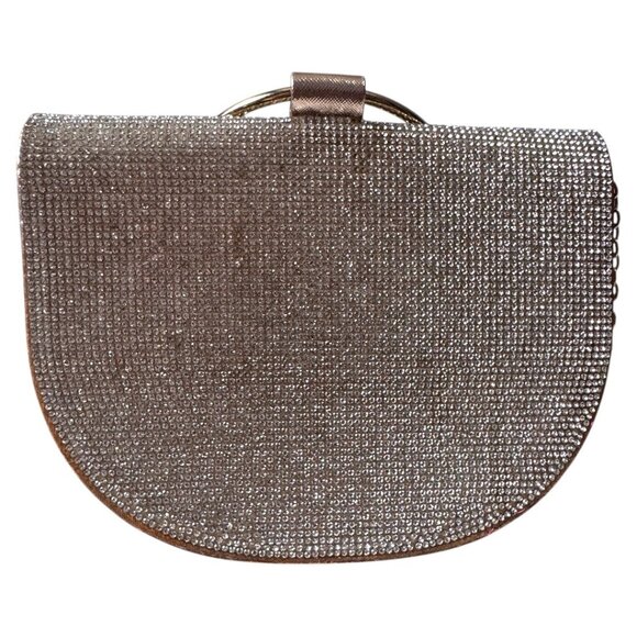 Steve Madden Crystal-Studded Half Moon Ring Clutch rose gold - Picture 2 of 8